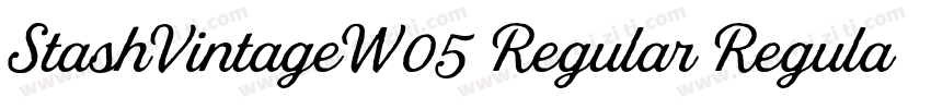 StashVintageW05 Regular Regular字体转换
